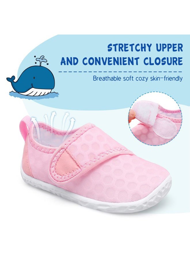 LeIsfIt Toddler Water Shoes Boys Girls Barefoot Aqua Socks Kids Breathable Quick-Dry Swim Shoes for Beach Pool Surf, A Pink, 5 Toddler - Image 3