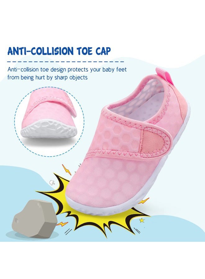 LeIsfIt Toddler Water Shoes Boys Girls Barefoot Aqua Socks Kids Breathable Quick-Dry Swim Shoes for Beach Pool Surf, A Pink, 5 Toddler - Image 4