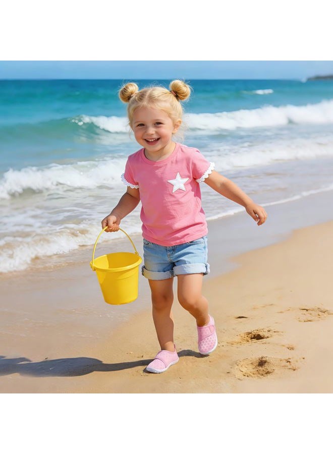LeIsfIt Toddler Water Shoes Boys Girls Barefoot Aqua Socks Kids Breathable Quick-Dry Swim Shoes for Beach Pool Surf, A Pink, 5 Toddler - Image 2