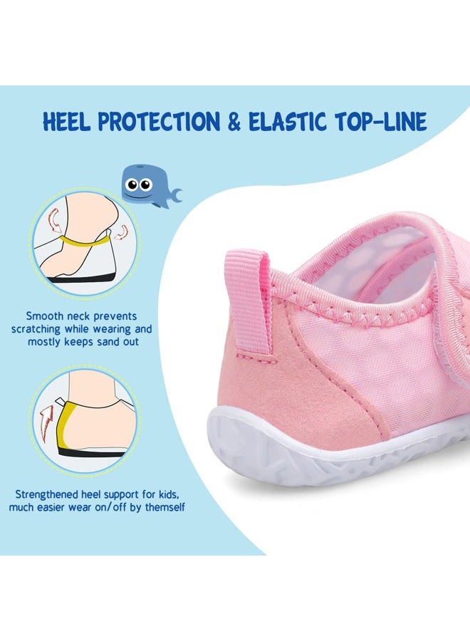 LeIsfIt Toddler Water Shoes Boys Girls Barefoot Aqua Socks Kids Breathable Quick-Dry Swim Shoes for Beach Pool Surf, A Pink, 5 Toddler - Image 5