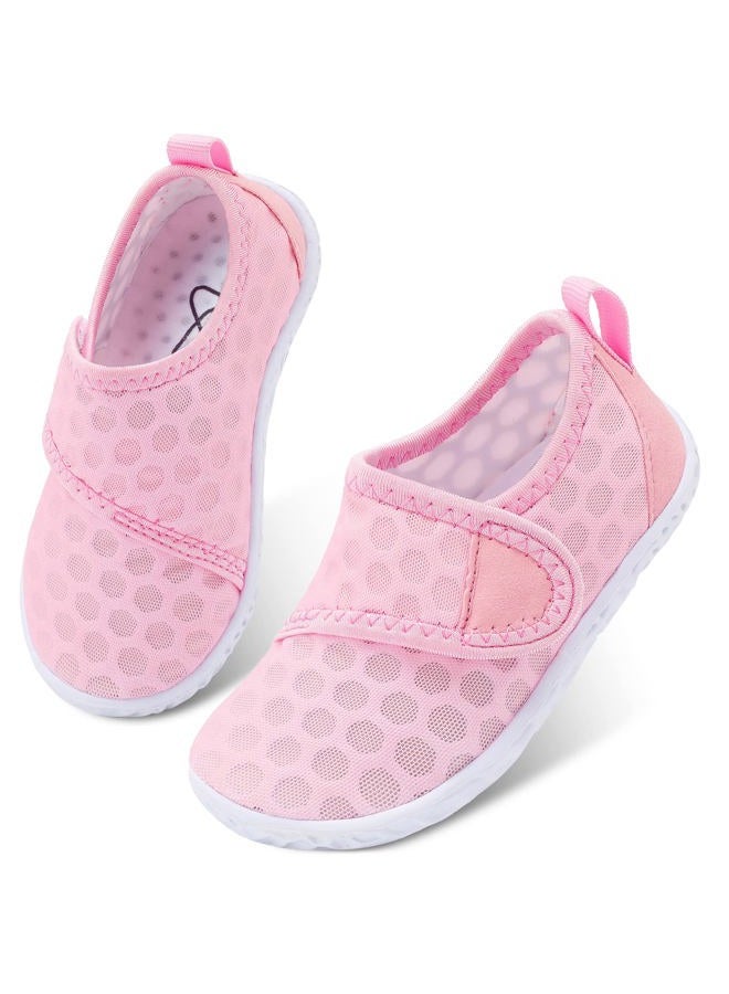 LeIsfIt Toddler Water Shoes Boys Girls Barefoot Aqua Socks Kids Breathable Quick-Dry Swim Shoes for Beach Pool Surf, A Pink, 5 Toddler - Image 1