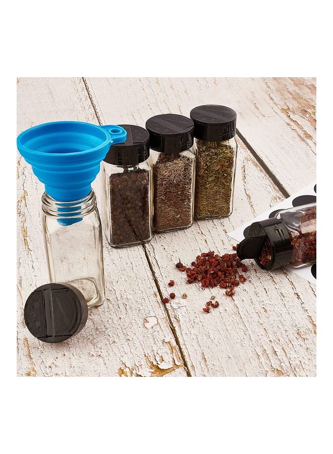 NIBEMINENT 24-Piece Glass Spice Jar Set Multicolour 10.5x4.3cm - Image 5