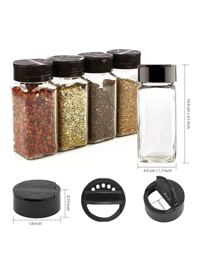 NIBEMINENT 24-Piece Glass Spice Jar Set Multicolour 10.5x4.3cm - Image 2