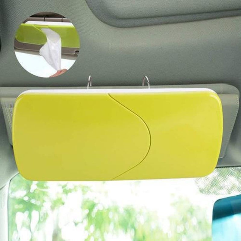 NETXE Plastic Car Tissue Paper Holder With Tissue Sun Visor Mounted, Tissue Box Dispenser For Car, Used For Long Drive Picnic Time in car (Pack of 1) (multi-color) - Image 1