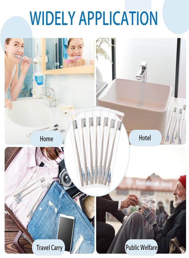 Uiifan مجموعة فرش أسنان للاستخدام مرة واحدة من Uiifan، 250 طقم، مع معجون أسنان، مغلفة بشكل فردي، مناسبة للسفر، فرش أسنان بشعيرات ناعمة، مستلزمات للمشردين، تبرع خيري للفنادق والملاجئ ودور رعاية المسنين. - Image 4