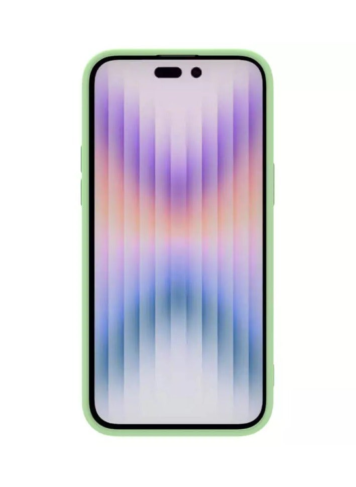 Nillkin CamShield Silky Magnetic Silicone Case for Apple iPhone 15 Pro (6.1", 2023) - Shock Absorbent Protection with MagSafe Compatibility - Mint Green  - Image 2