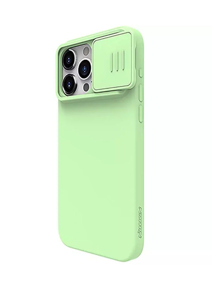 Nillkin CamShield Silky Magnetic Silicone Case for Apple iPhone 15 Pro (6.1", 2023) - Shock Absorbent Protection with MagSafe Compatibility - Mint Green  - Image 3