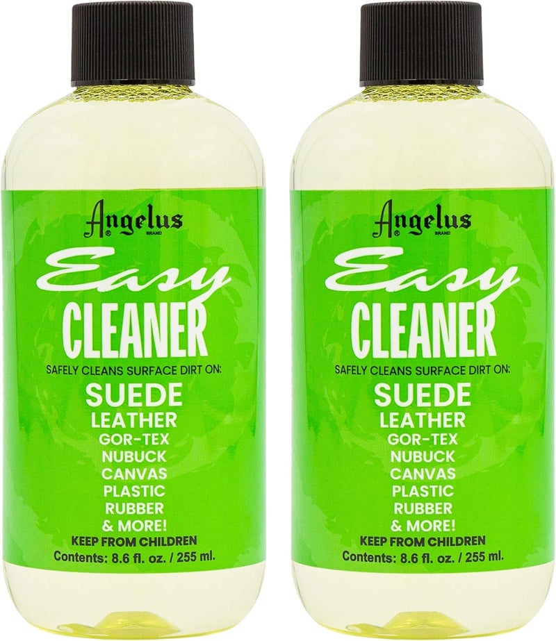 انجيلوس منظف الأحذية Easy Cleaner - ينظف الأوساخ والشوائب بأمان على جميع أنواع الأقمشة - رائع للأحذية، المعاطف، السترات، القماش، الفينيل والمزيد - 8.6 أونصة (عبوتان) - Image 1