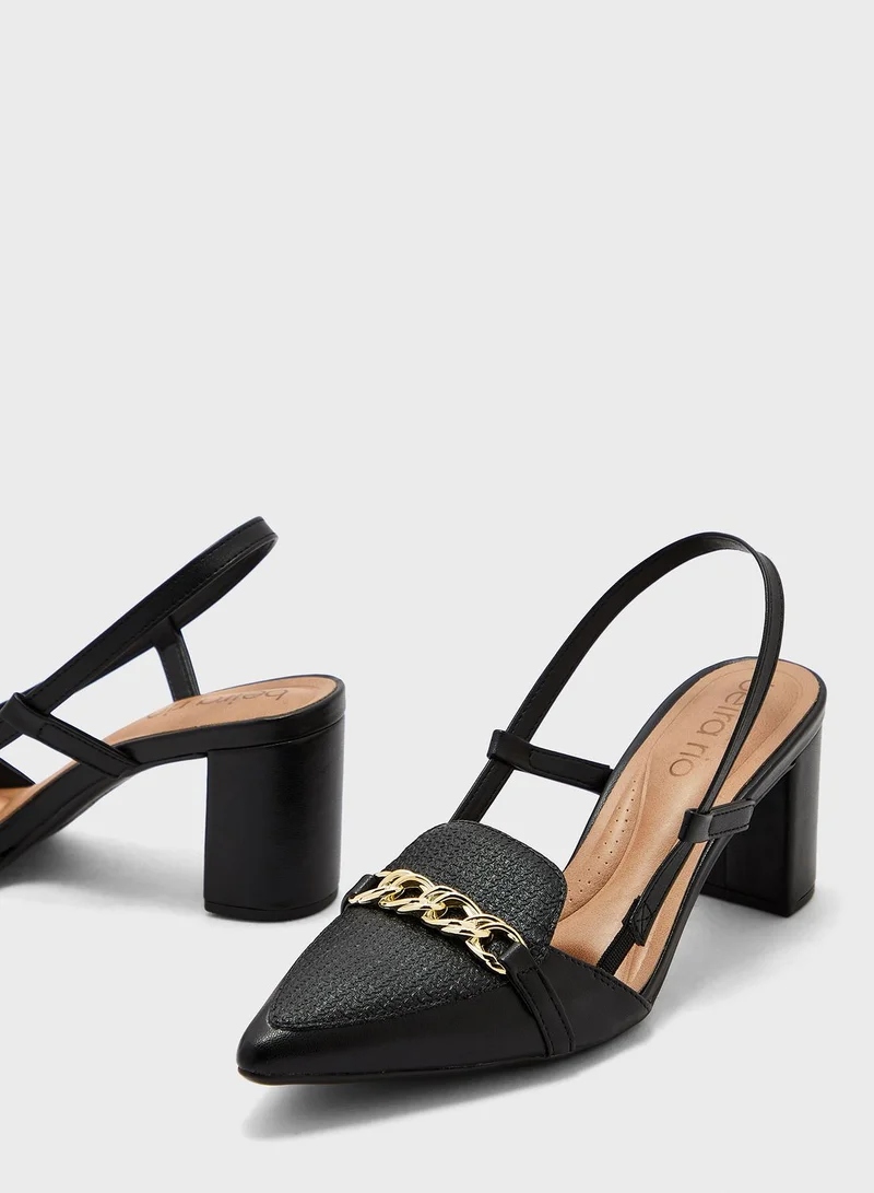 Beira Rio Camille Pointed Toe Ankle Strap High Heel Pumps