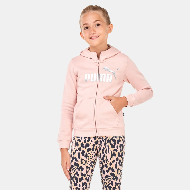 PUMA Kids' Essentials+ Logo Full-Zip Hoodie