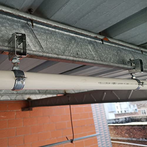 WANLIAN Conduit Hanger with Beam Clamp & Pipe Support Bracket (8 Pcs) - 1-1/4" (32mm) Cable Clamps for I-beam Installation - Image 3