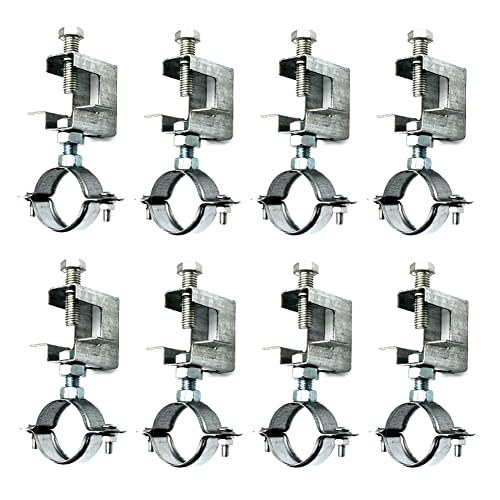 WANLIAN Conduit Hanger with Beam Clamp & Pipe Support Bracket (8 Pcs) - 1-1/4" (32mm) Cable Clamps for I-beam Installation - Image 1