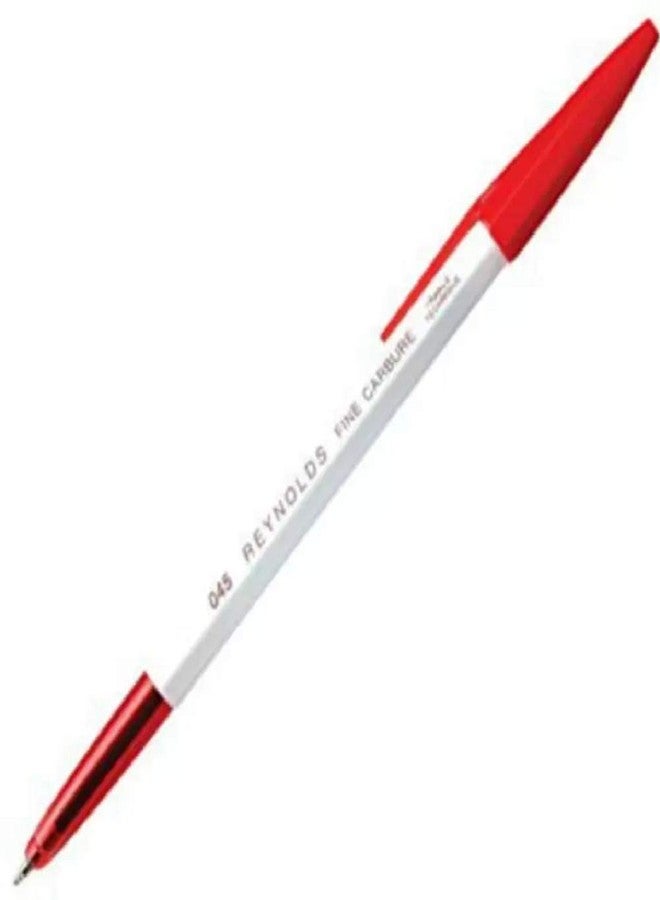 Reynolds 045 Fine Carbure Ball Pen (Red) Pack of 100 Ball Pen (Pack of 100)