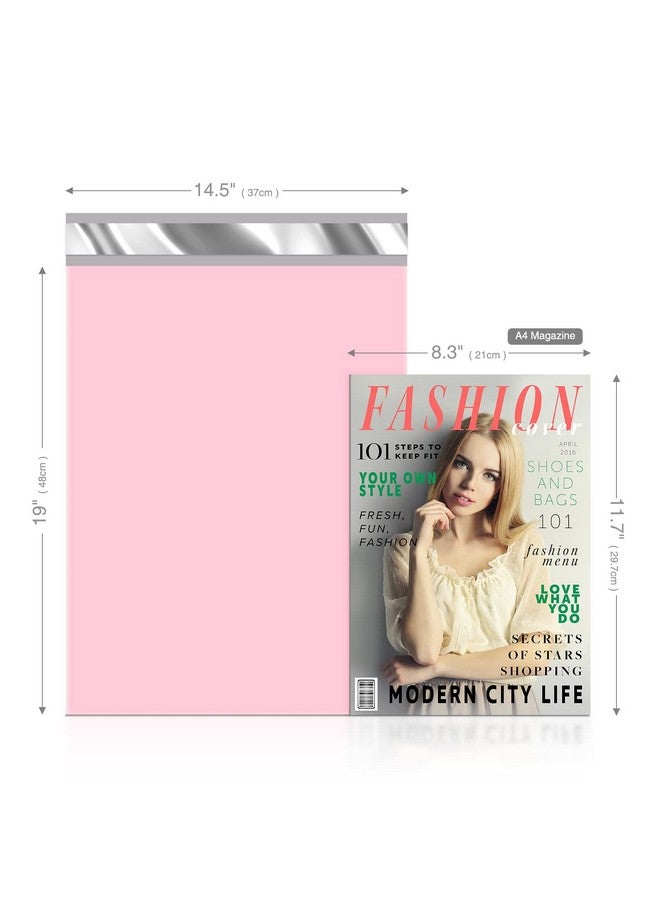 Fuxury Poly Mailers 14.5X19 Inch 50Pc Shipping Bags For Small Business Mailing Envelopes For Clothingself Seal Shipping Envelopes Waterproof Poly Bags Durable Packaging Bags Light Pink  - Image 2
