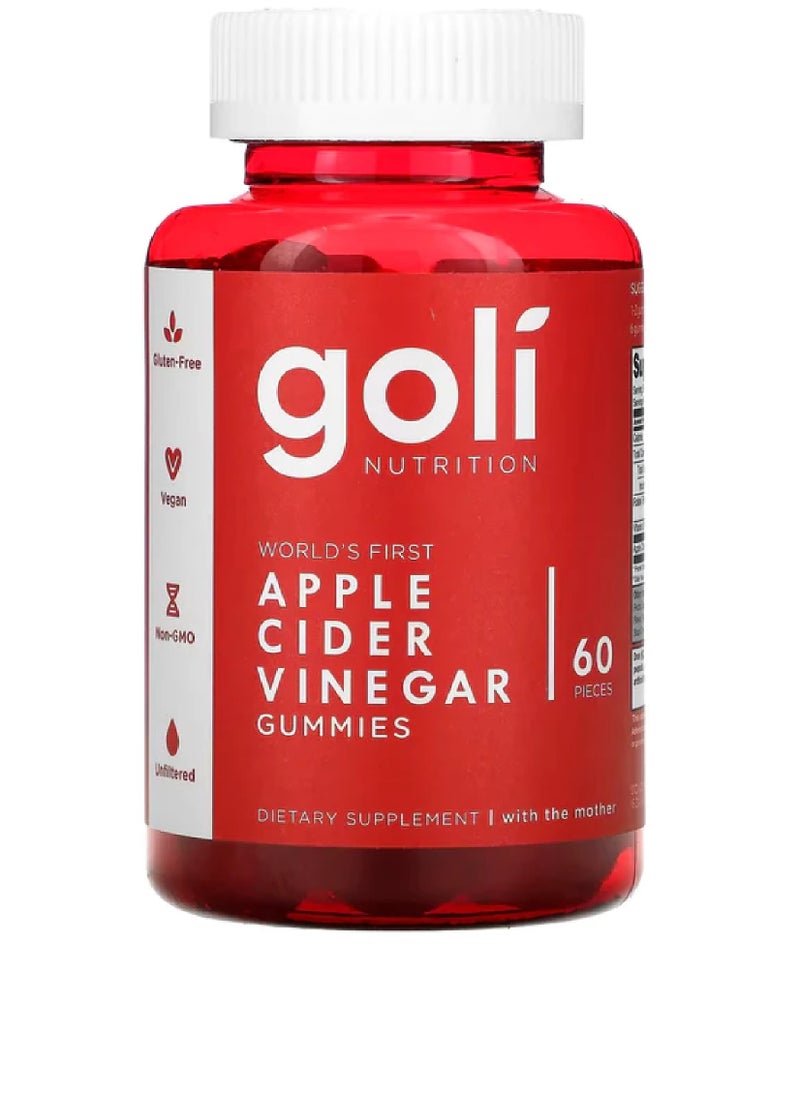 Goli Nutrition Apple Cider Vinegar, 60 Gummies 