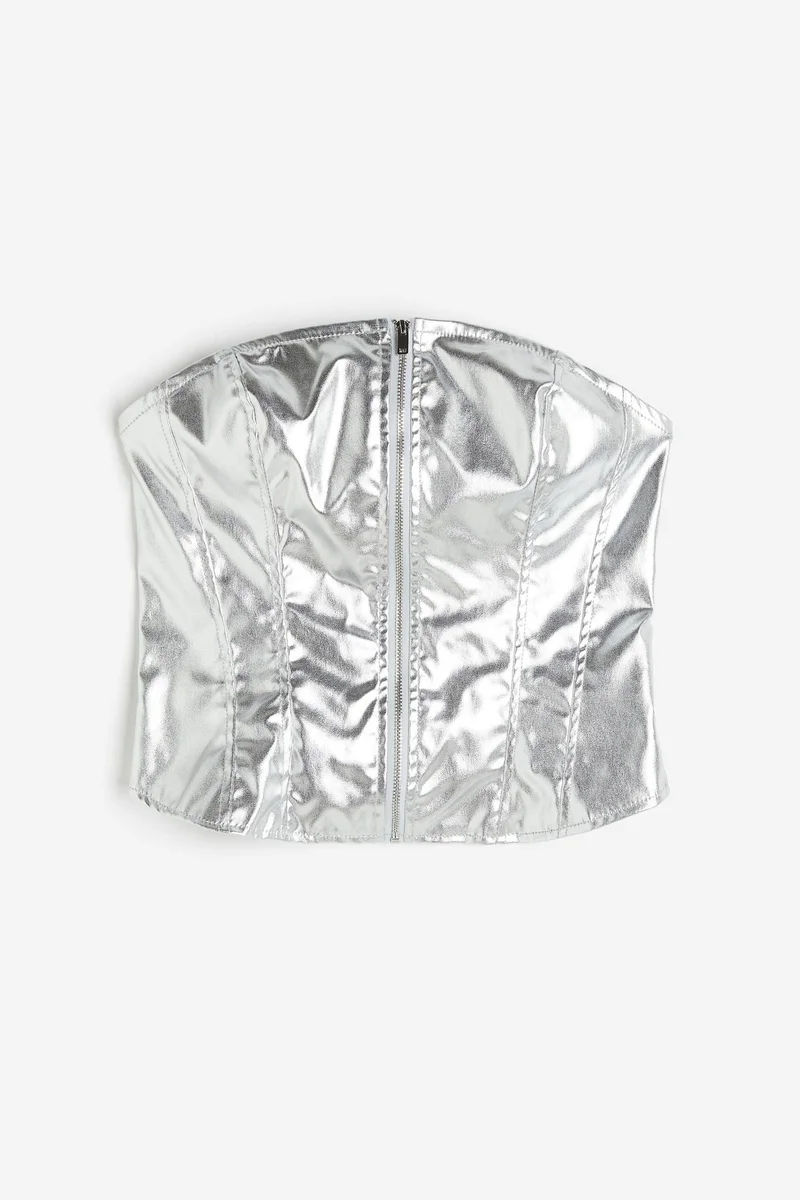 اتش اند ام Zip Detail Corest Top