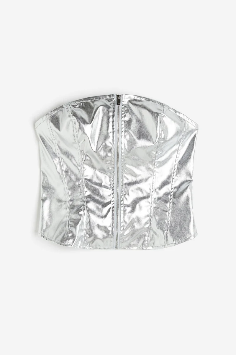H&M Zip Detail Corest Top