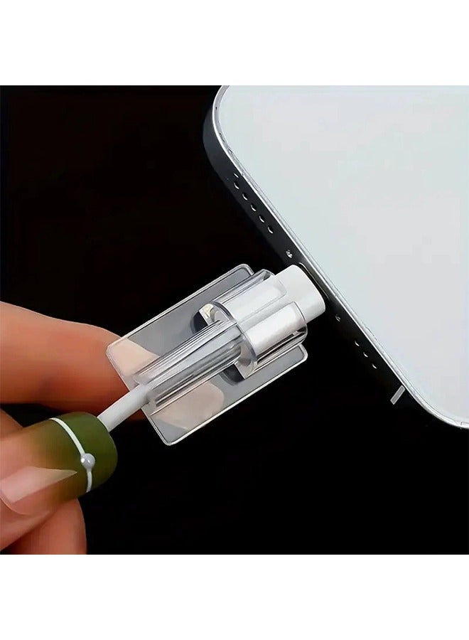 HY 6 Pcs Transparent Cable Protector Cover Sleeve For IPhone, Charger Cable Protector for iPhone Charger, Univeral Silicon Mini Data Charger Cable Saver, Cable Chomper  - Image 3