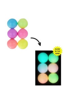 Expressions 12Pc Value Pack Squeeze Balls In Glow In The Dark Colors Fidget Toy Stress Balls For Adults And Kids Anxiety Relief Items To Squish Squeeze Throw And Stick Fidgets For Kids  - Image 3