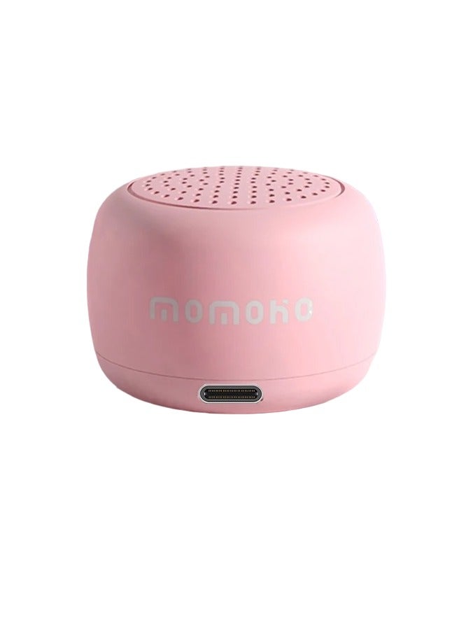 MOMOHO Mini Bluetooth Speaker, Portable Wireless Outdoor Sound Box, Compact Wireless Music Player With Built In Mic, Lightweight Handsfree Speaker For Mobile Phone Pc, (1pc, Pink) - Image 1