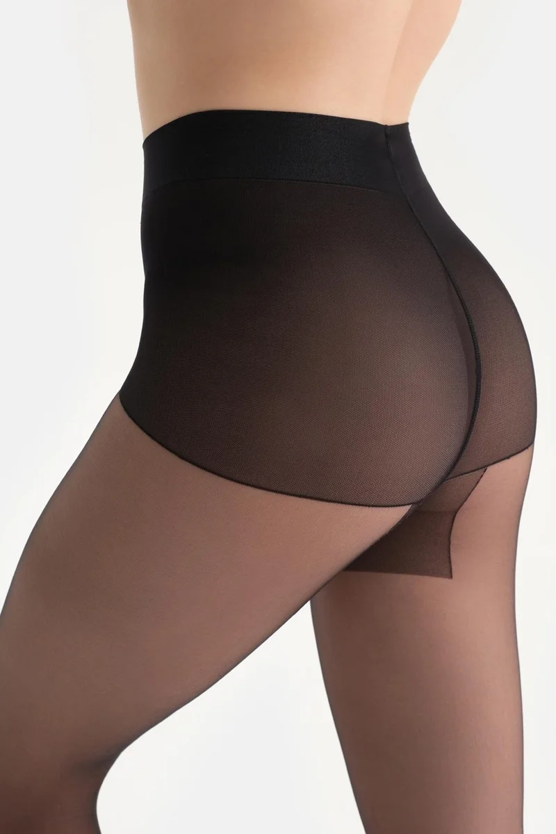داجي Black Medium Transparent 3 Den Non-Slip Tights