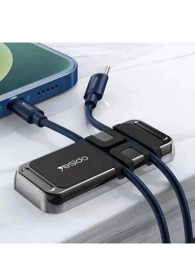 ELTRAZONE C113 Mini Zinc Alloy Magnetic Sheet Cable Clip Car Phone Holder - Image 1