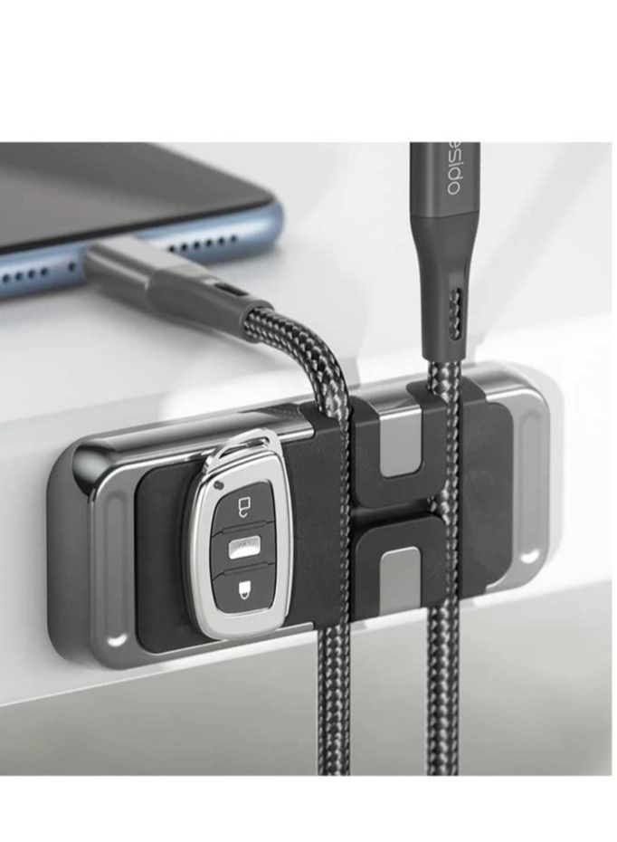 ELTRAZONE C113 Mini Zinc Alloy Magnetic Sheet Cable Clip Car Phone Holder - Image 3