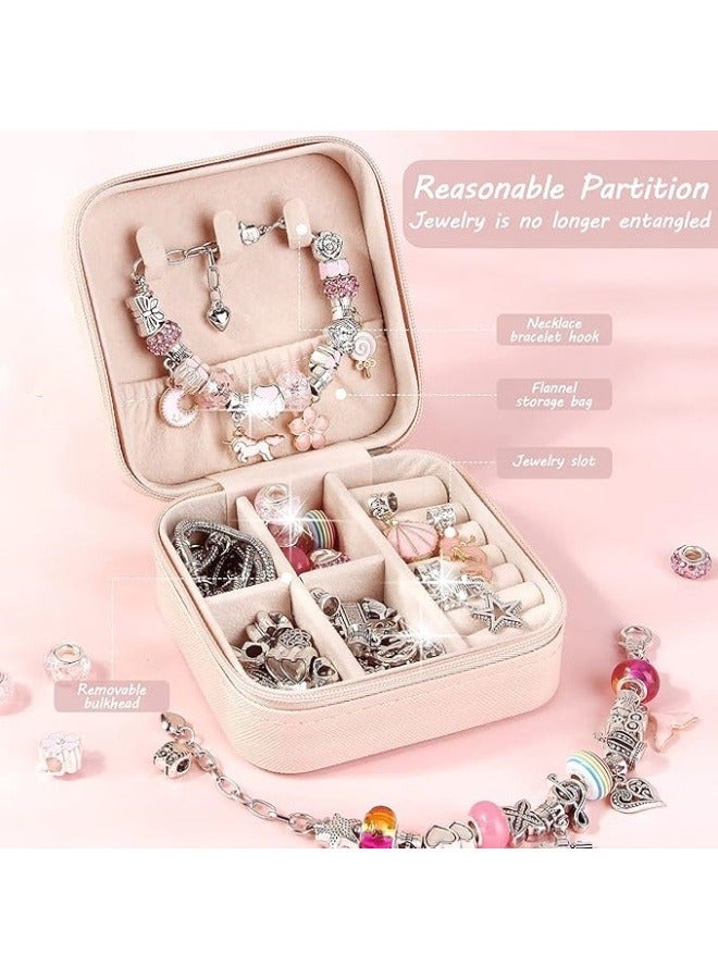 Charm Bracelet Making Kit for Girls, Gift Box Contains 68 PCS of Jewelry Making kit for 6-12 Years Old Girls' Arts and DIY Crafts for Birthday,Ramadan,Eid,Christmas Gift/Present  - Image 3