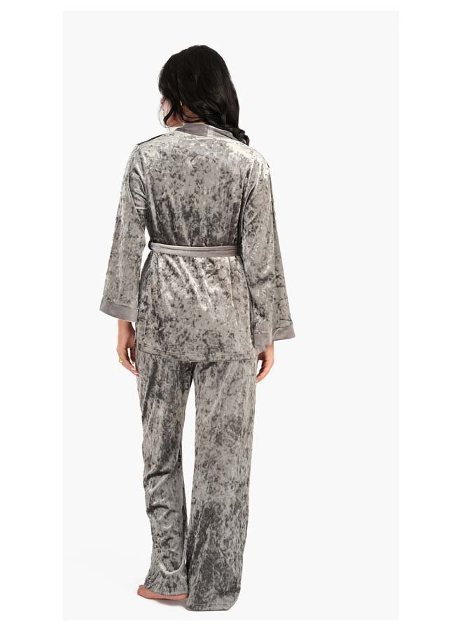 Carina Velvet 3 Pieces Pyjama Set  - Image 3