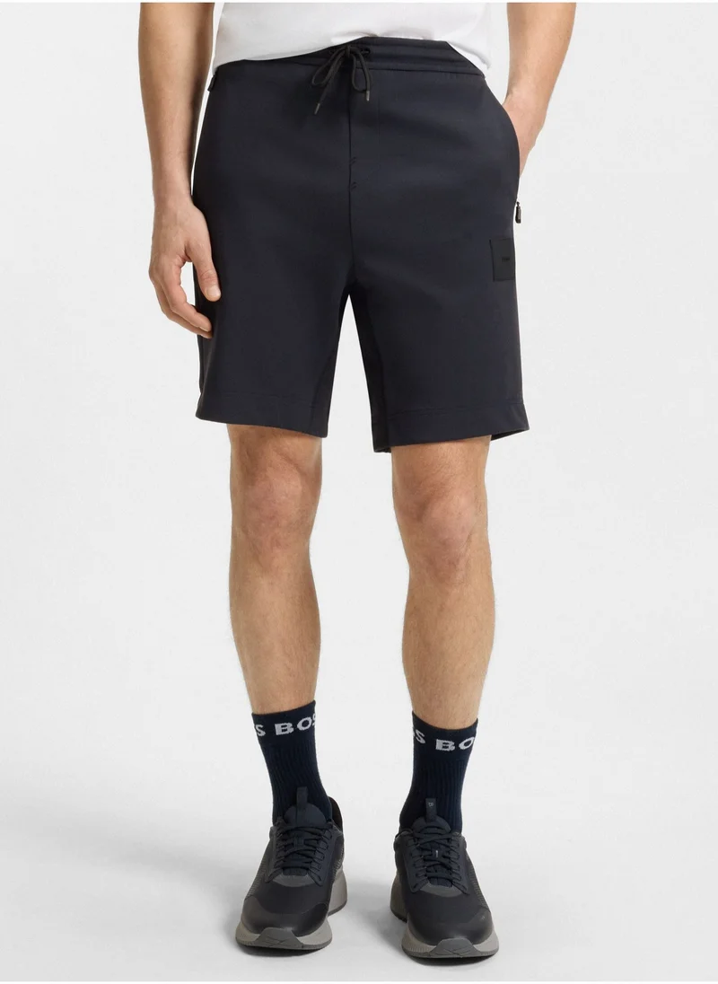 بوس Cotton-blend shorts with stretch