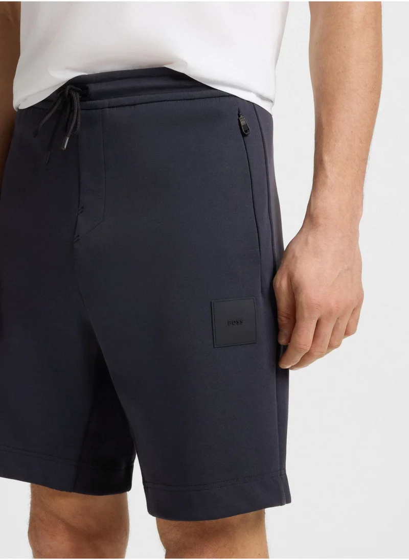 BOSS Cotton-blend shorts with stretch