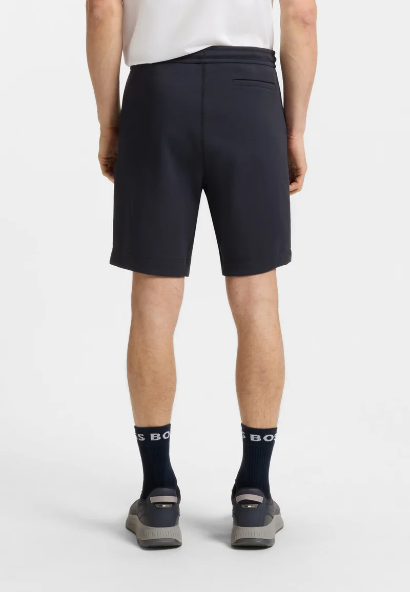 BOSS Cotton-blend shorts with logo badge