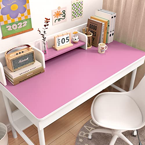 STICKEEP Matte Pink Contact Paper Peel and Stick Wallpaper for Girls Bedroom Self Adhesive Pink Wallpaper for Countertops Dresser Table Kitchen Cabinets Drawers Apartments Living Room 1575 x 80 - Image 3