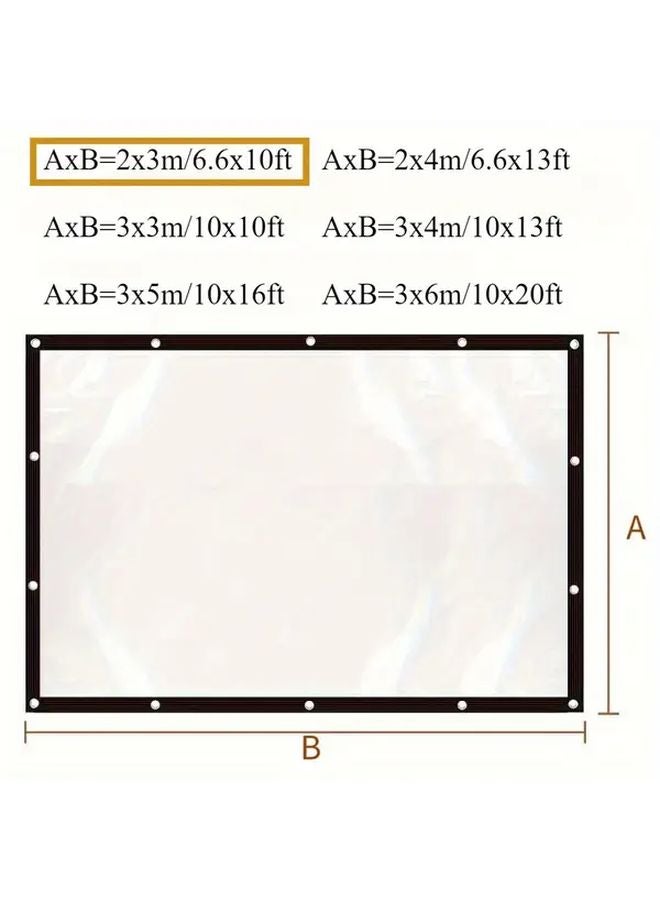 2x3m Thick Transparent Waterproof Fabric Windproof Snowproof Outdoor Cover For Balcony Garden Camping - Image 1