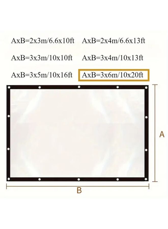 2x3m Thick Transparent Waterproof Fabric Windproof Snowproof Outdoor Cover For Balcony Garden Camping - Image 4