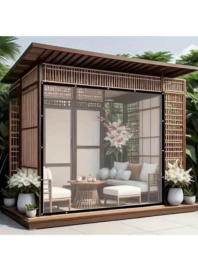 2x3m Thick Transparent Waterproof Fabric Windproof Snowproof Outdoor Cover For Balcony Garden Camping - Image 3