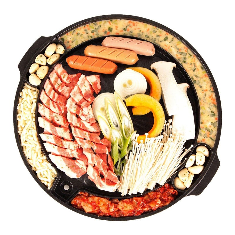 COOKKING - Master Grill Pan, Korean Traditional BBQ Grill Pan - Stovetop Nonstick Indoor/Outdoor Smokeless BBQ Cast Aluminum Grill Pan - Image 3