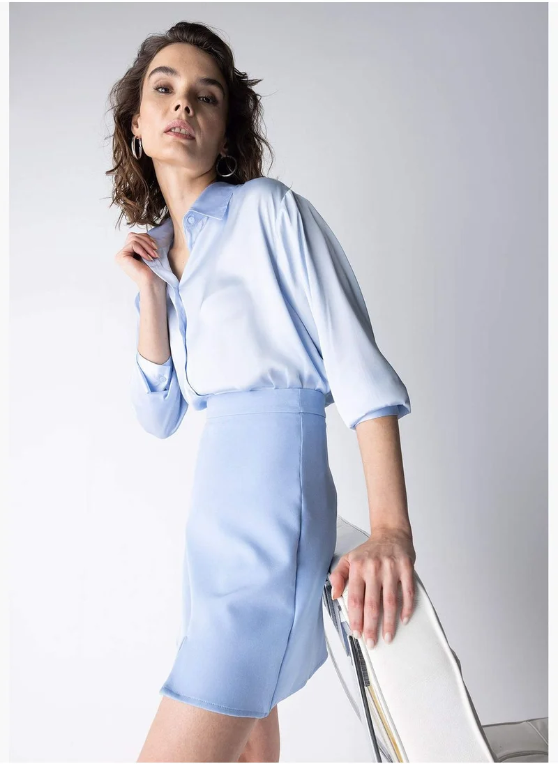ديفاكتو Woman Woven Long Sleeve Shirt