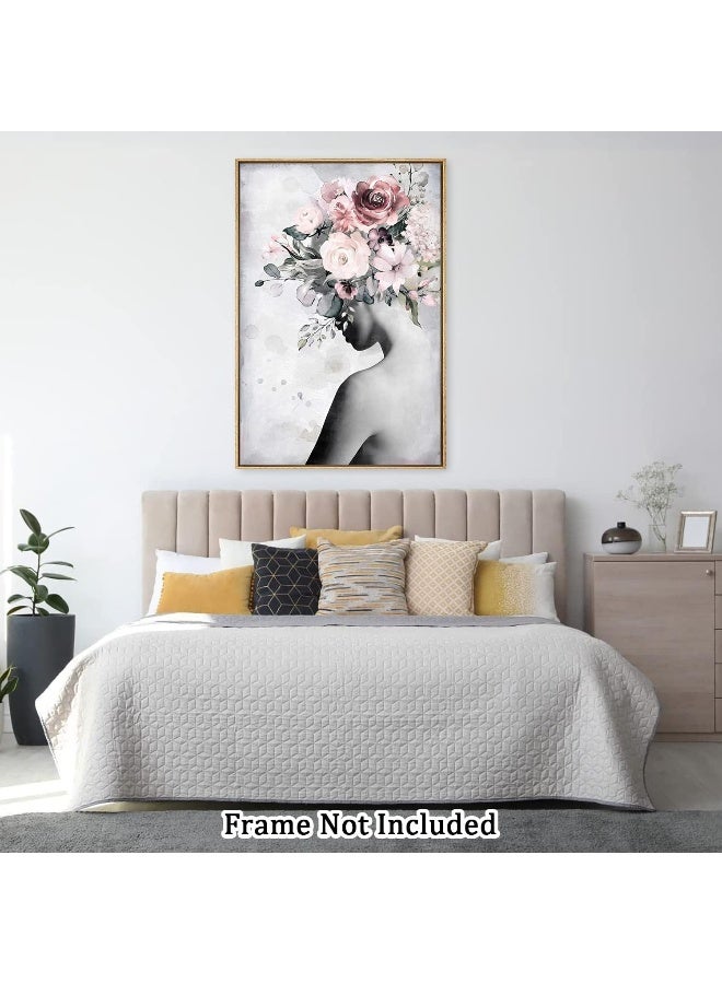 Home Trove Oitrela Canvas Prints Wall Art For Home and Office Wall Decoration Floral Woman Canvas Artwork Print Painting Picture Modern Modern Abstract Unframe Wall Art for Living Room Bedroom Kitchen 16x24inch  - Image 5