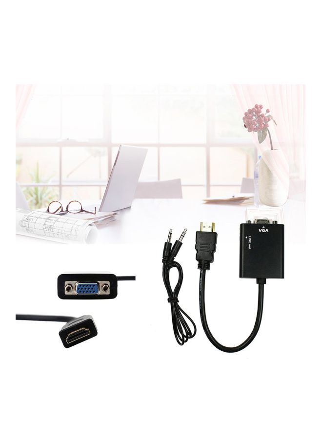 NIBEMINENT HDMI Male To VGA Female Video Converter Adapter Cable Black - Image 4