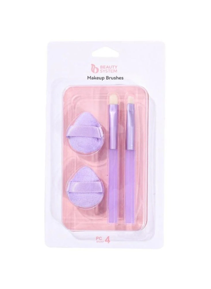 Beauty System Makeup Brush And Sponge Set Color May Vary × 4