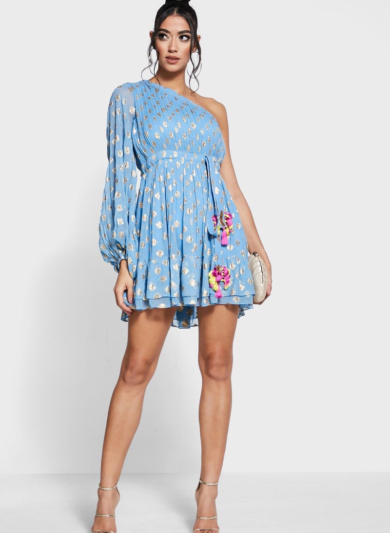 Style Junkiie One-Shoulder Mini Dress  - Image 4