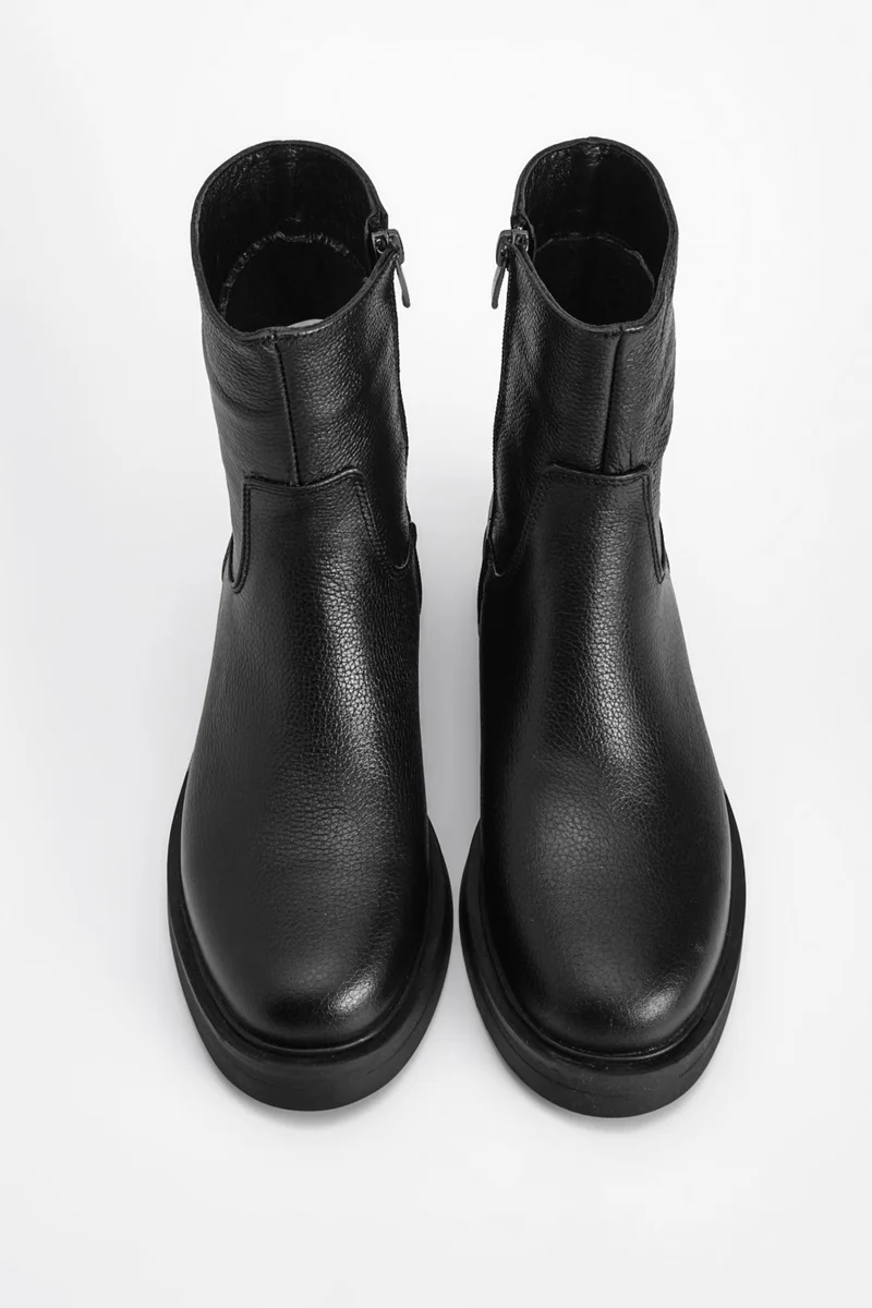 MARJIN Women's Leather Thick Sole Casual Boots Zervas