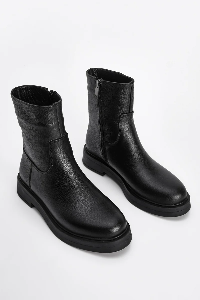MARJIN Women's Leather Thick Sole Casual Boots Zervas
