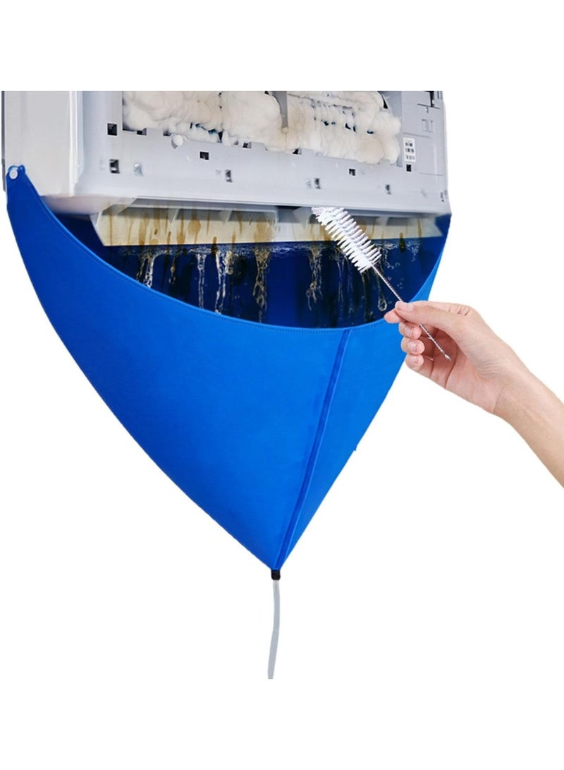 Air Conditioner Cleaning Cover - Split Air Conditioner Cleaning Cover Kit - Wall Mounted Waterproof Protective Bag with Drain - Water Bag for Cleaning Air Conditioner - Image 1