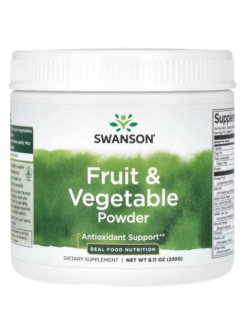 Swanson, Fruit & Vegetable Powder, 8.11 oz (230 g)