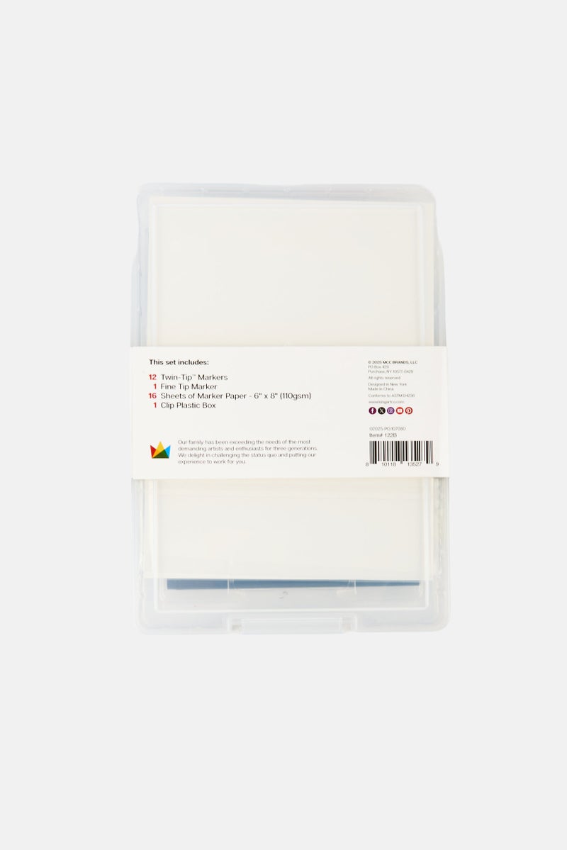 KINGART 30 Pcs Marker Set With Drawing Board Case, Multicolor  - Image 4