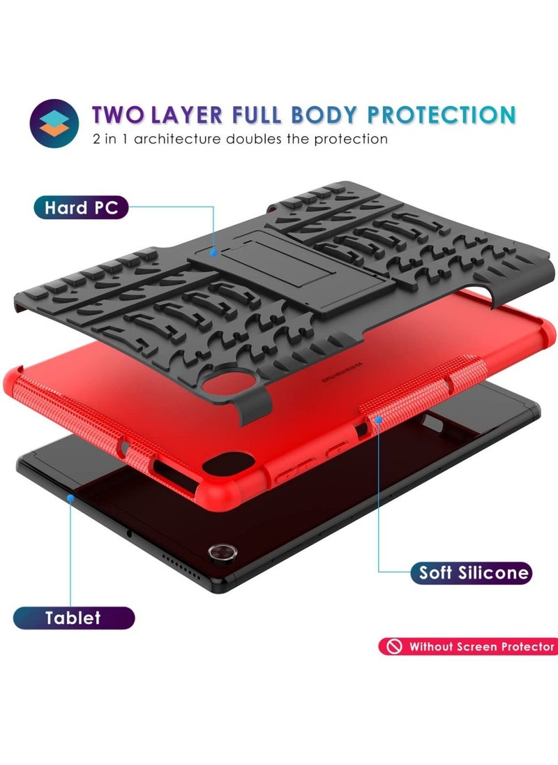 URBBKING - Protective Case with Stand Kickstand for Lenovo Tab K10 TB-X6C6L TB-X6C6F TB-X6C6X Red - Image 1