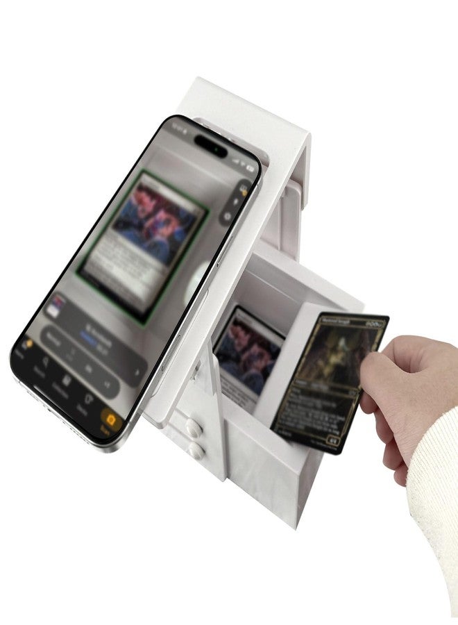 Chanvoo TCG/MTG Card Scanner Stand, Adjustable Phone Holder Compatible with ManaBox App - Fast Scanning, Portable TCG Accessories for Price Checks and Inventory Management (White) - Image 1