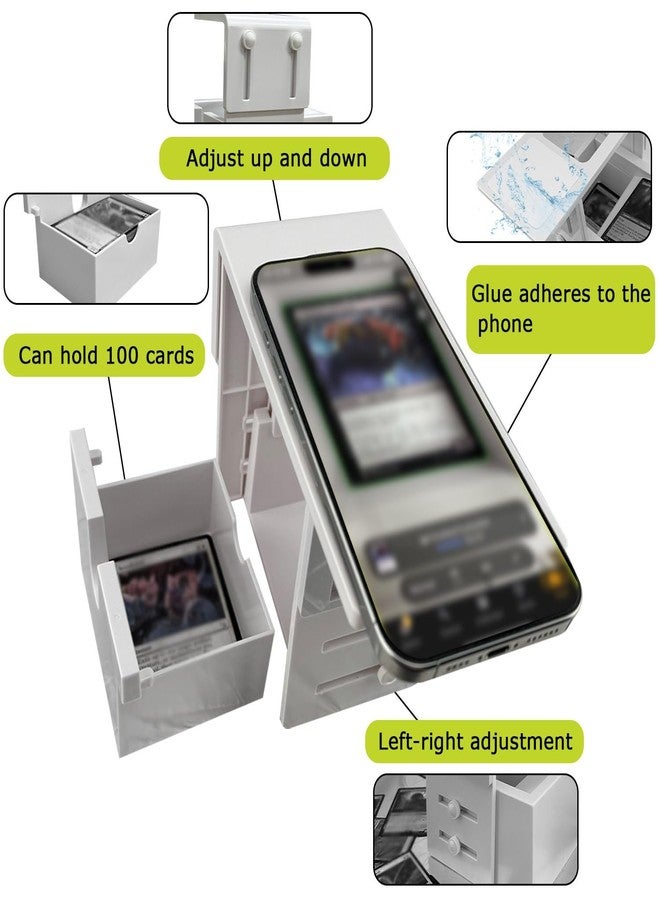 Chanvoo TCG/MTG Card Scanner Stand, Adjustable Phone Holder Compatible with ManaBox App - Fast Scanning, Portable TCG Accessories for Price Checks and Inventory Management (White) - Image 4